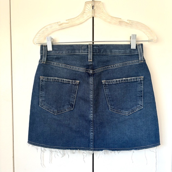 Like new Current Elliot raw edge mini denim skirt, size 24 - Picture 6 of 6